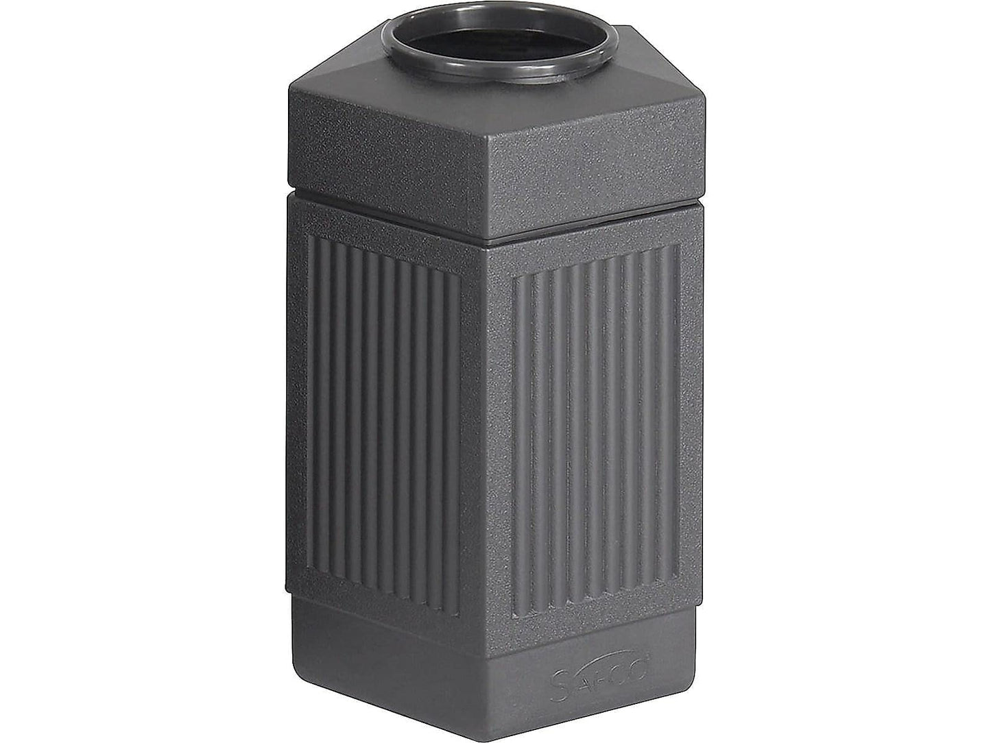 Outdoor Trash Can – Commercial Style Waste Bin, Durable All-Weather Garbage Container
