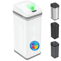 13 Gallon Oval Smart Sensor Trash Can – 50L, Odor Filter, Stainless Steel, Motion Activated, Soft-Close Lid