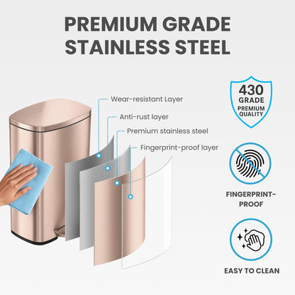 Smart Sensor Trash Can – Touchless Automatic Lid, Stainless Steel, Removable Bucket, Hygienic Kitchen & Office Bin