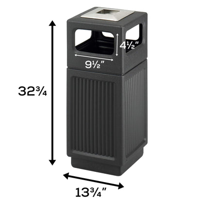 Outdoor Trash Can – Commercial Style Waste Bin, Durable All-Weather Garbage Container