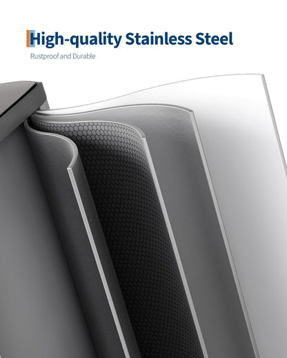 Double Step Trash Can – 2 x 8 Gallon, Stainless Steel, Dual Compartment, Soft-Close Lid, Recycling Bin