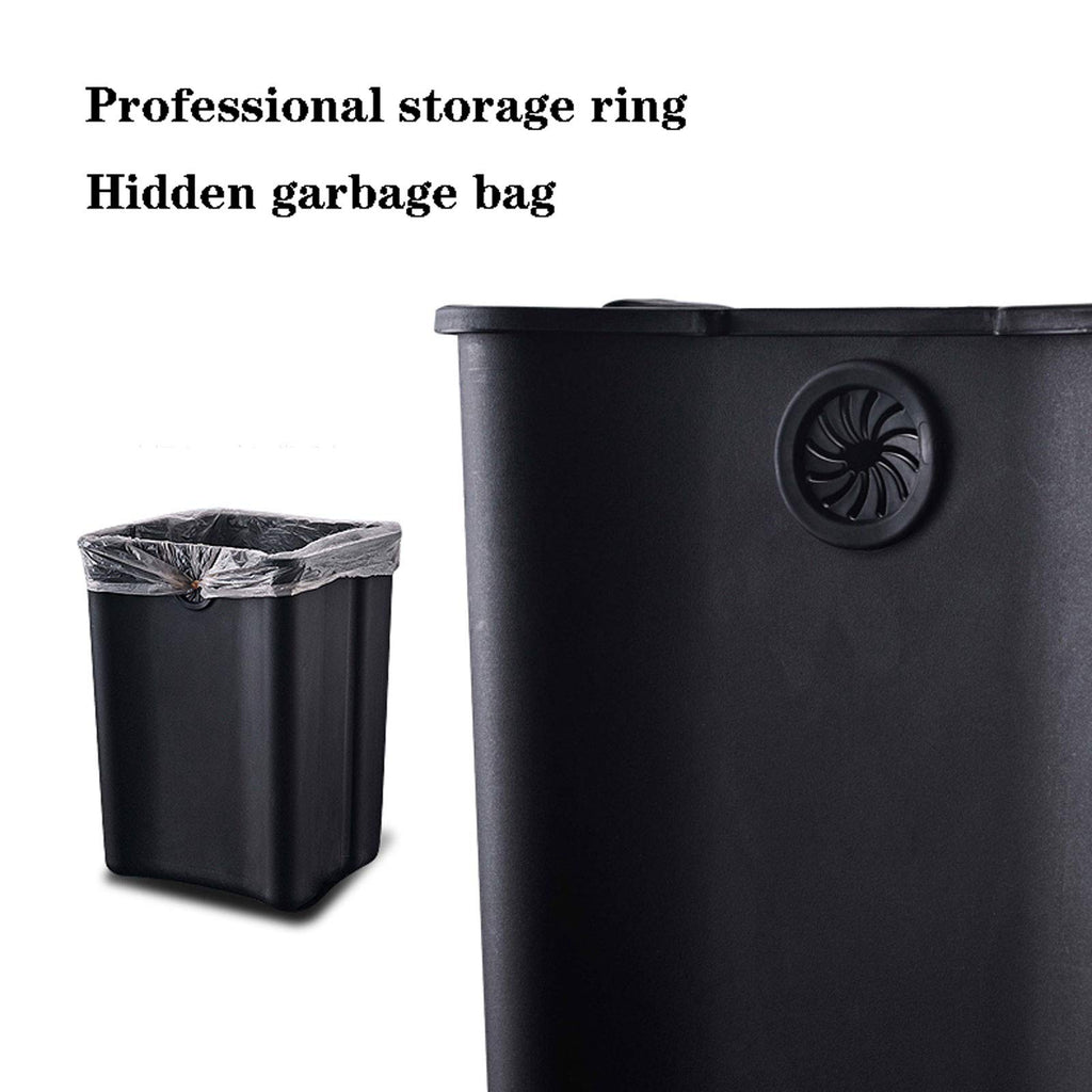 Smart Stainless Steel Touchless Trash Can, 20–30L Rectangular Kitchen Waste Bin with Lid