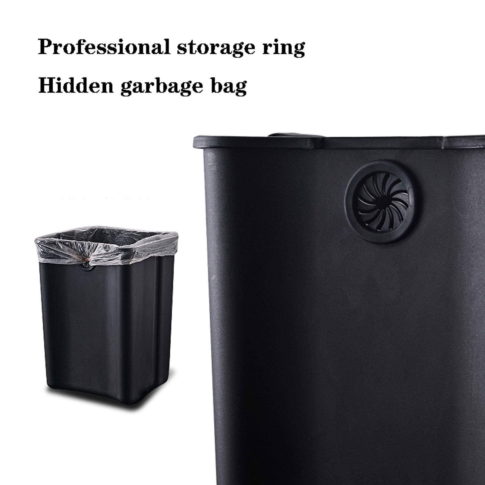 Smart Stainless Steel Touchless Trash Can, 20–30L Rectangular Kitchen Waste Bin with Lid