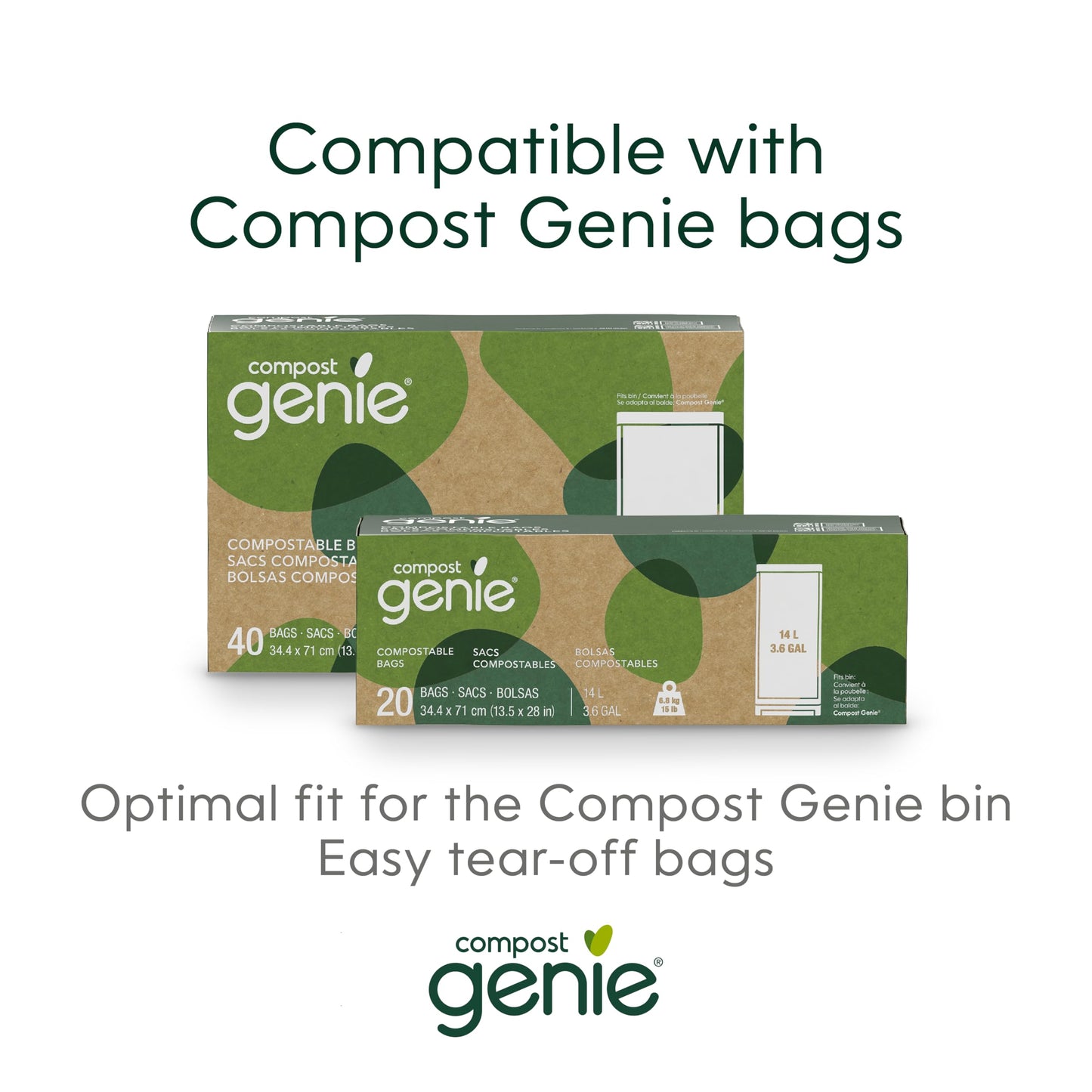 Kitchen Compost Bin – 3.6 Gallon, Odor Control, Stainless Steel, Hands-Free, Washable Parts