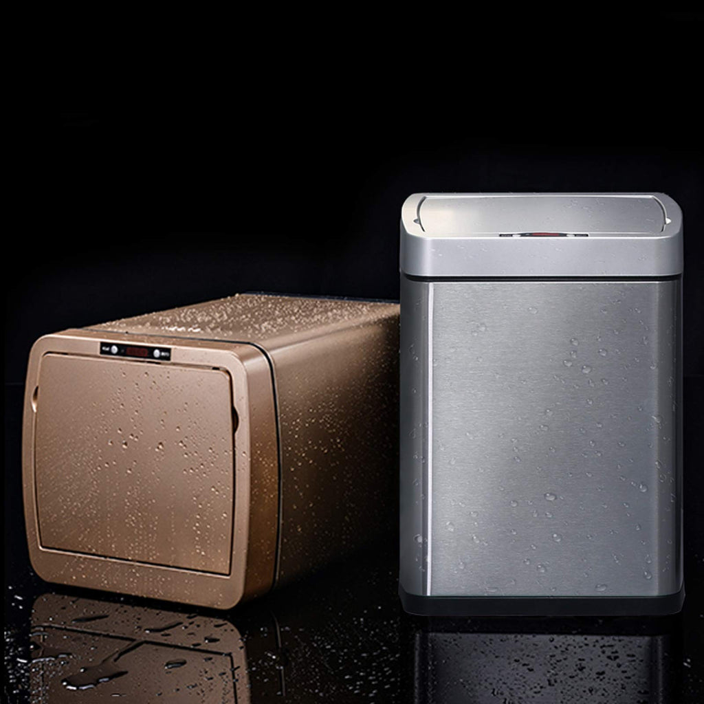 Smart Induction Trash Can with Lid, Large Capacity Kitchen & Living Room Waste Bin