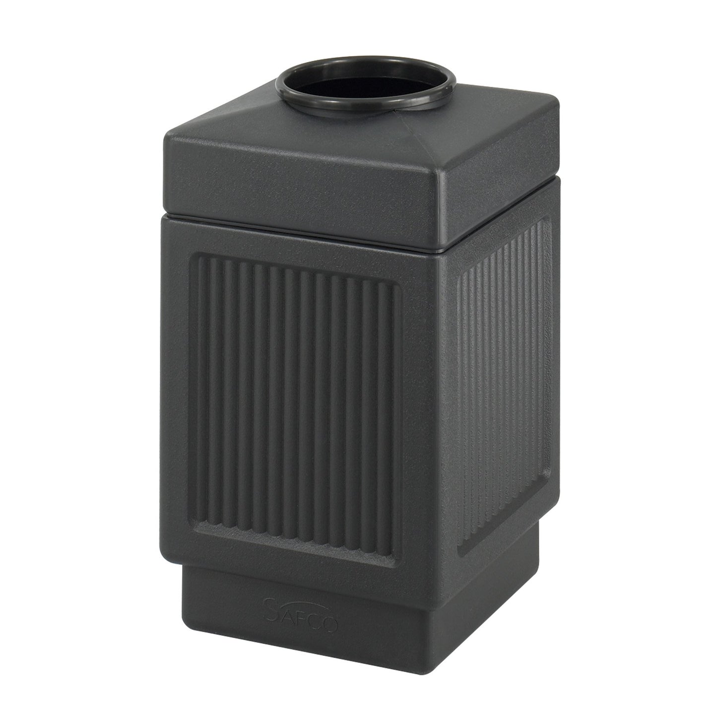 Outdoor Trash Can – Commercial Style Waste Bin, Durable All-Weather Garbage Container