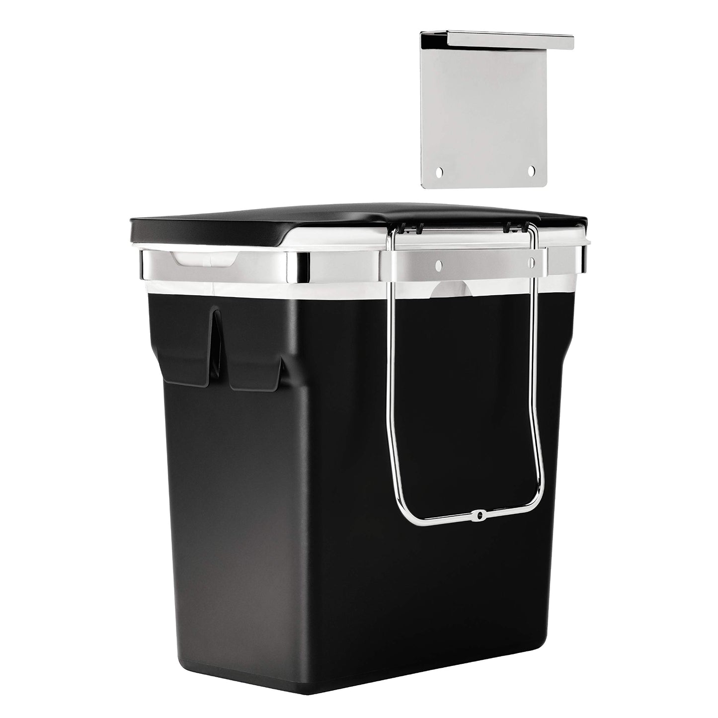 Dual Compartment Pull-Out Trash Can – Under Counter Kitchen Recycling & Waste Bin System, Soft-Close Sliding