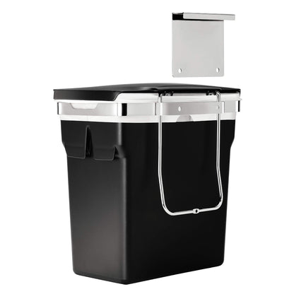 Dual Compartment Pull-Out Trash Can – Under Counter Kitchen Recycling & Waste Bin System, Soft-Close Sliding