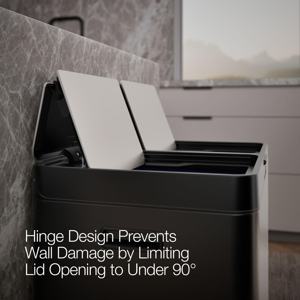 82L Dual Compartment Step Trash Can – Stainless Steel, Soft-Close Lid, Recycling Bin, Silent Pedal