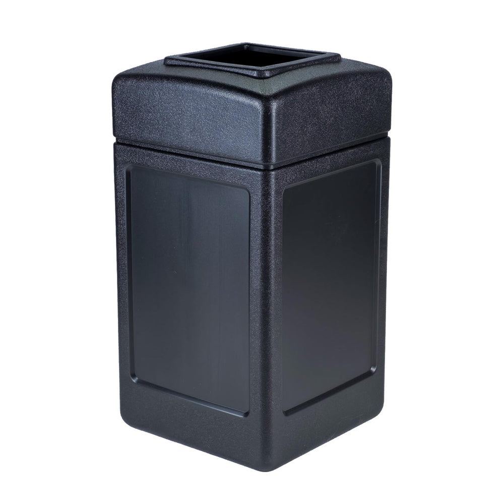 42 Gallon Square Trash Can – Open Top, Indoor/Outdoor Waste Bin, Commercial Large Capacity Garbage Container