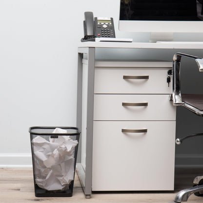 Mesh Trash Can – Office & Bedroom Waste Bin, Lightweight Metal Wire Garbage Basket