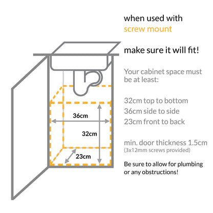 Dual Compartment Pull-Out Trash Can – Under Counter Kitchen Recycling & Waste Bin System, Soft-Close Sliding