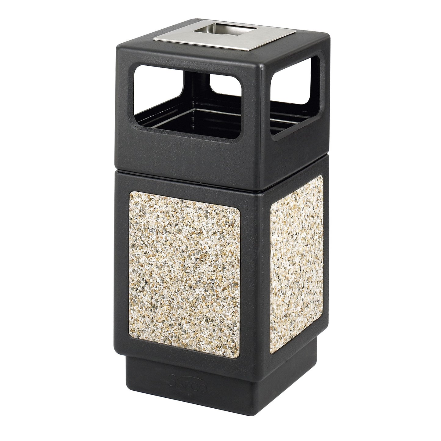 Outdoor Trash Can – Commercial Style Waste Bin, Durable All-Weather Garbage Container