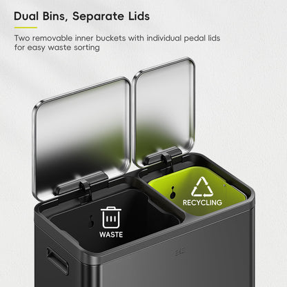 EKO Dual Compartment Trash Can