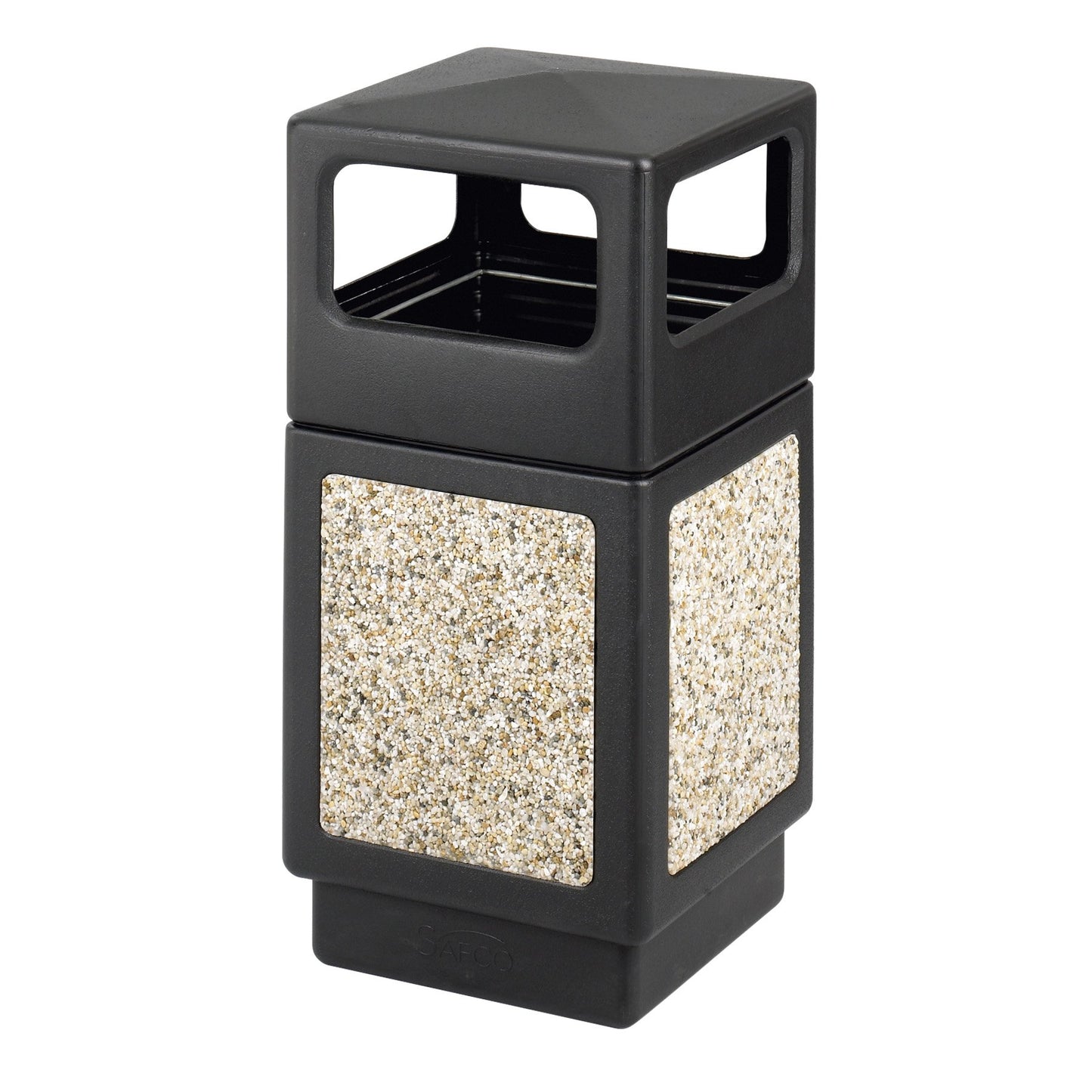 Outdoor Trash Can – Commercial Style Waste Bin, Durable All-Weather Garbage Container