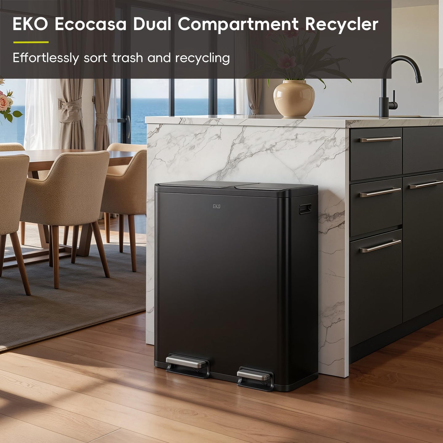 EKO Dual Compartment Trash Can