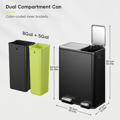 EKO Dual Compartment Trash Can