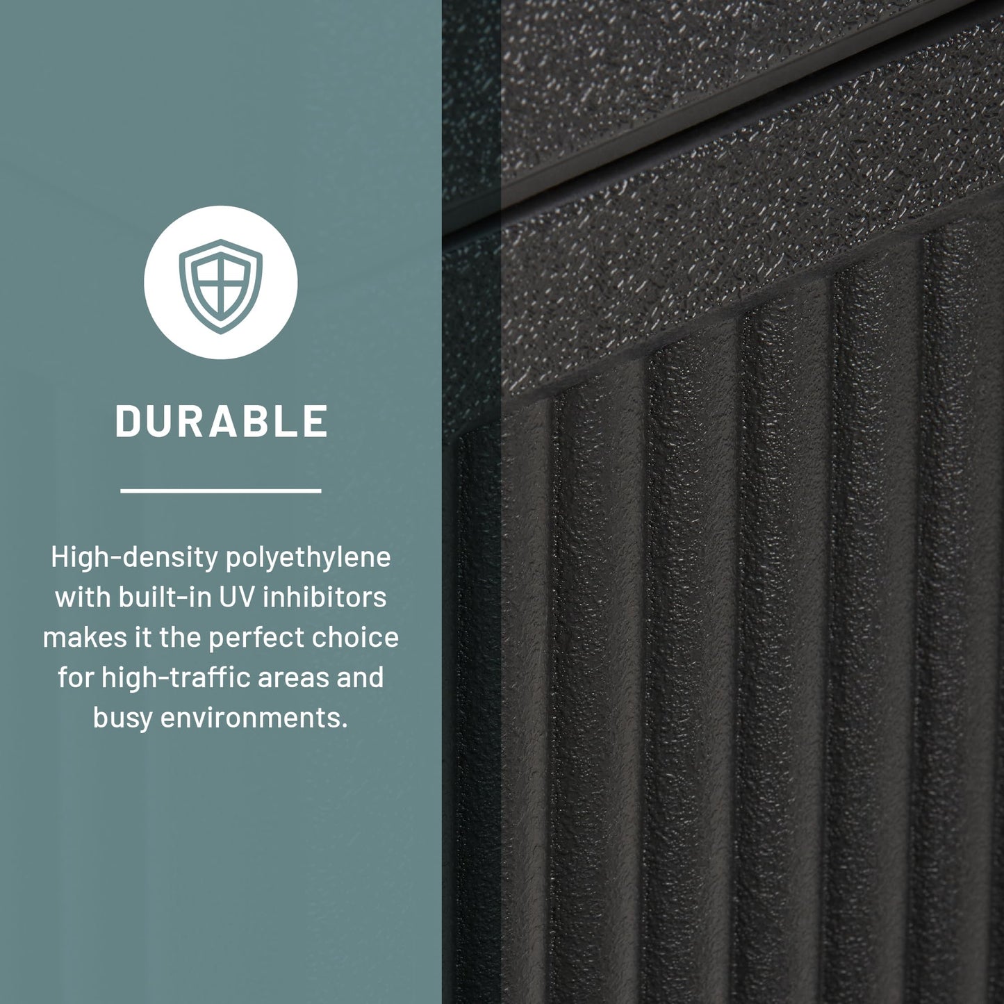 Outdoor Trash Can – Commercial Style Waste Bin, Durable All-Weather Garbage Container