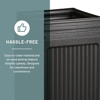 Outdoor Trash Can – Commercial Style Waste Bin, Durable All-Weather Garbage Container