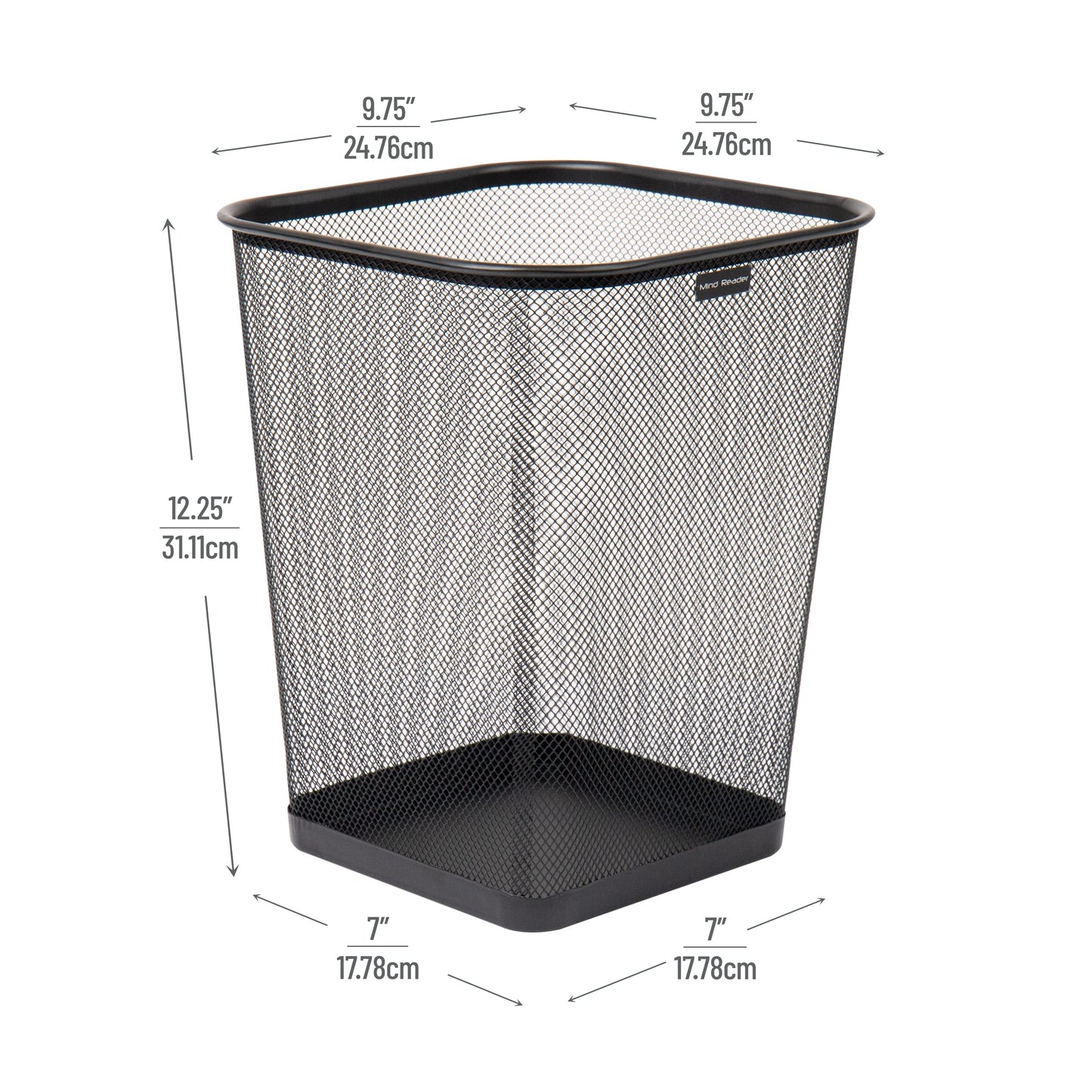 Mesh Trash Can – Office & Bedroom Waste Bin, Lightweight Metal Wire Garbage Basket