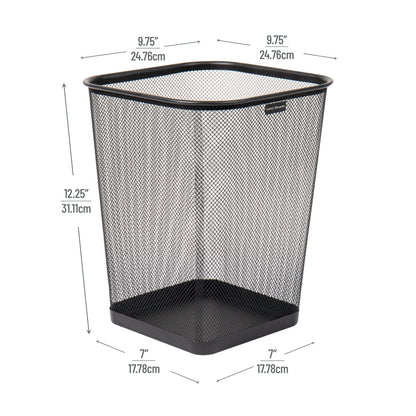 Mesh Trash Can – Office & Bedroom Waste Bin, Lightweight Metal Wire Garbage Basket