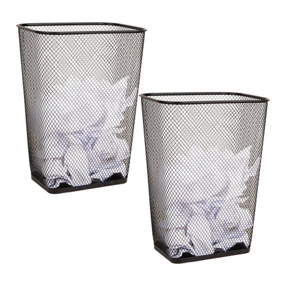 Mesh Trash Can – Office & Bedroom Waste Bin, Lightweight Metal Wire Garbage Basket