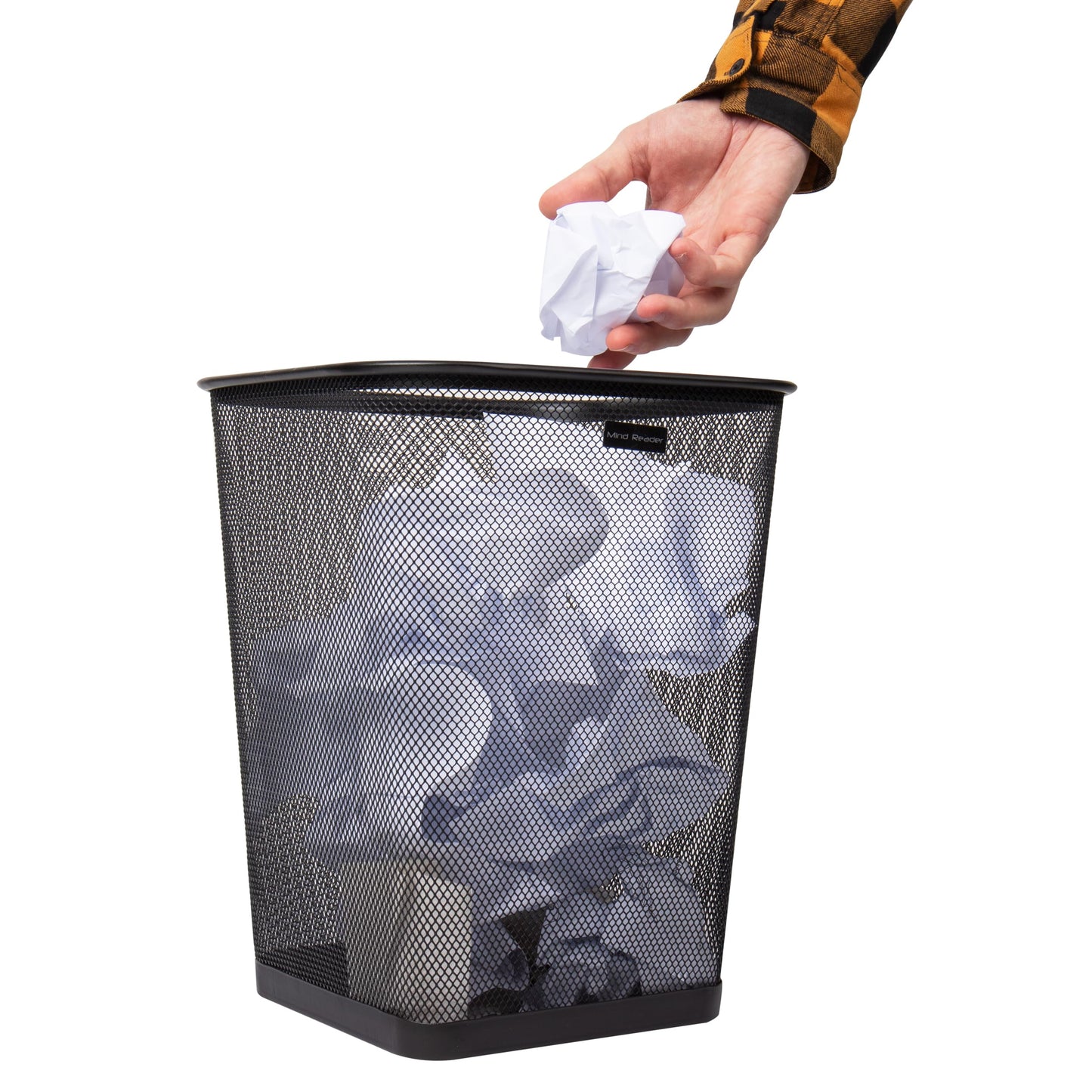Mesh Trash Can – Office & Bedroom Waste Bin, Lightweight Metal Wire Garbage Basket